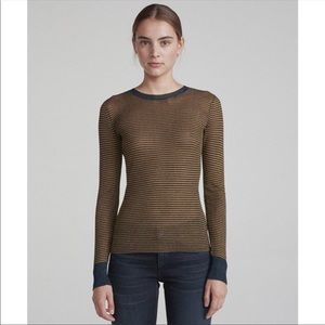 rag & bone metallic striped sweater